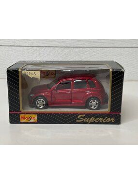 This Maisto 1:18 Die-Cast Red Chevy PT Cruiser Superior Motorized 4.5" Long